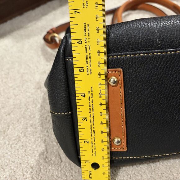 Dooney & Bourke Chelsea Shopper Black Pebbled Leather Large Tote Handbag Purse - Picture 7 of 13